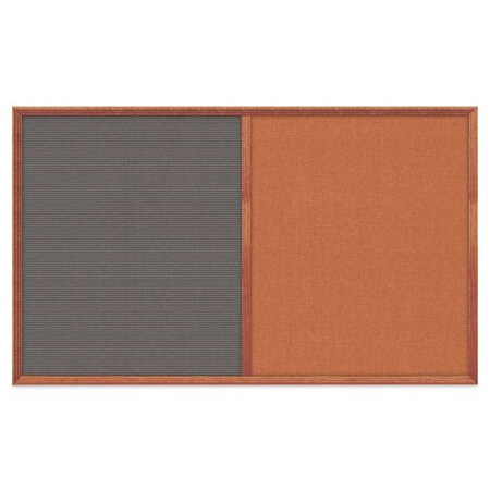 United Visual Products Slim Style Indoor Enclosed Corkboard, 24 UV502SC-GOLD-PEARL